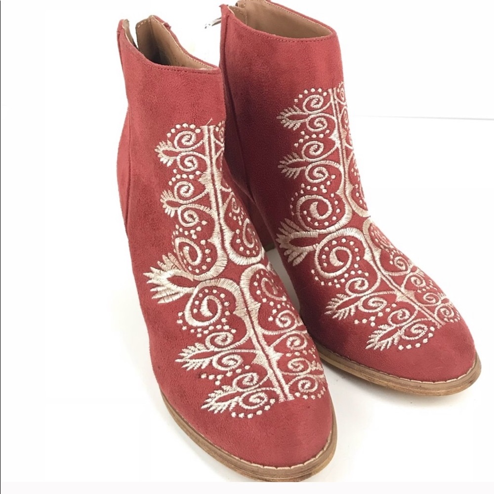 Faux suede boho Booties
